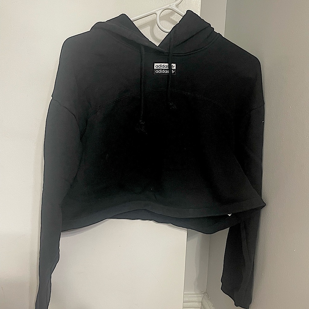Cropped Adidas Black Hoodie